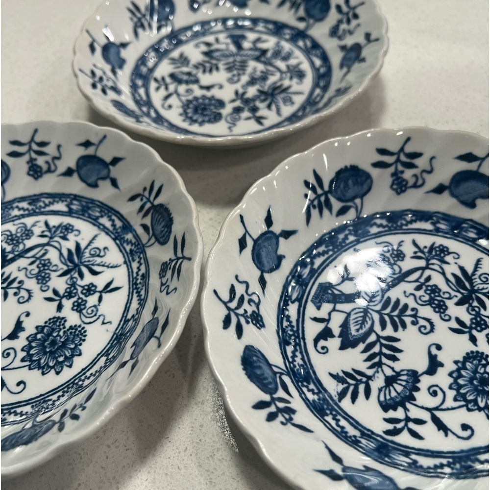 3 Wood & Sons BLUE FJORD Fruit Dessert (Sauce) Bowl, 5 inch